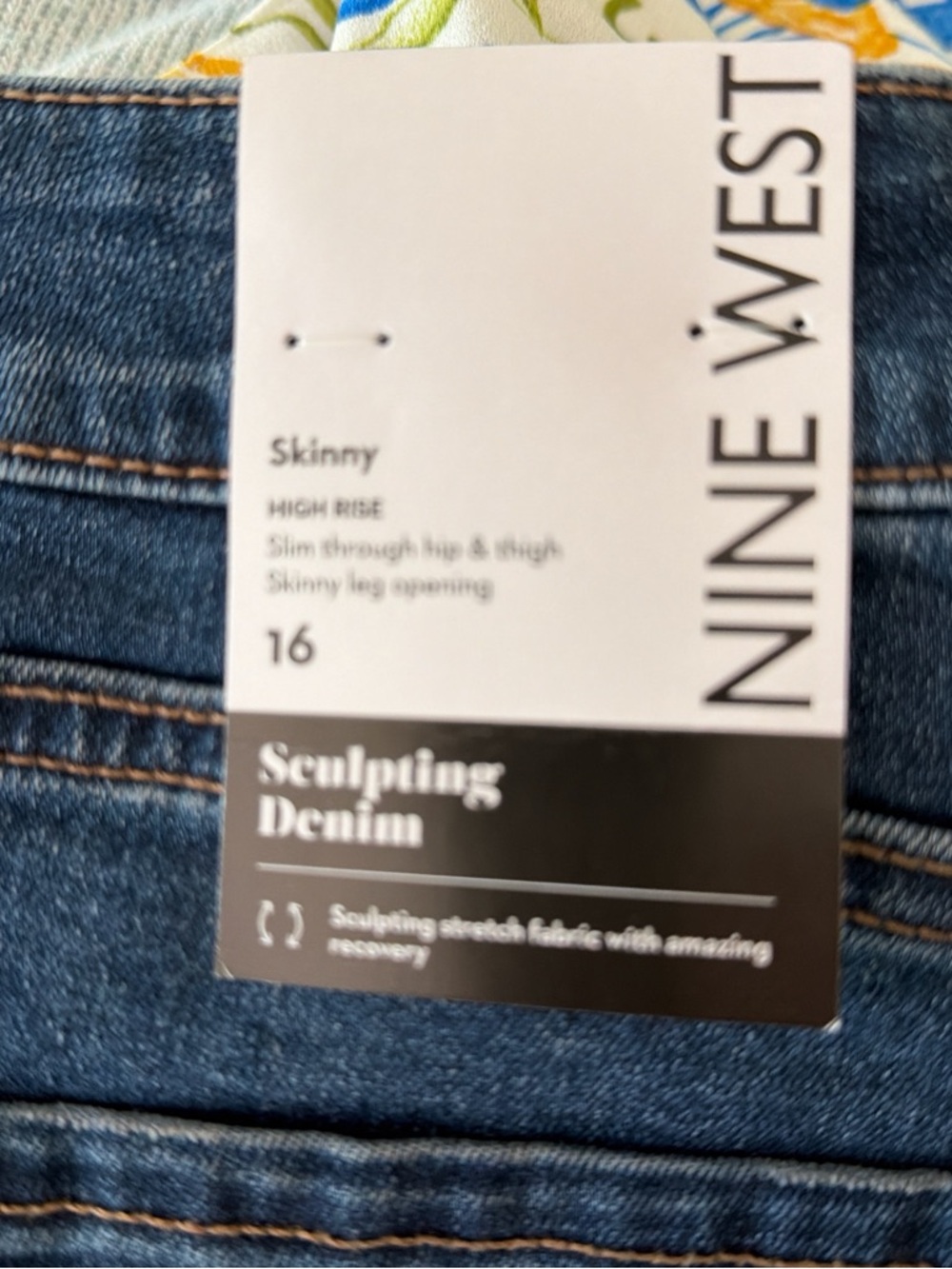 Nine West Dark Blue Skinny Stretch Jeans - Picture 3 of 4